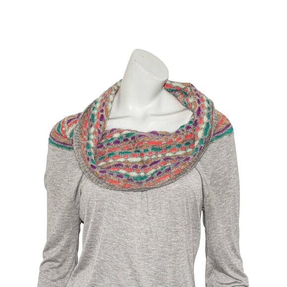 MISSONI Denim collection line Knit Cowl-Neck top in Gray Size Small - Picture 6 of 11